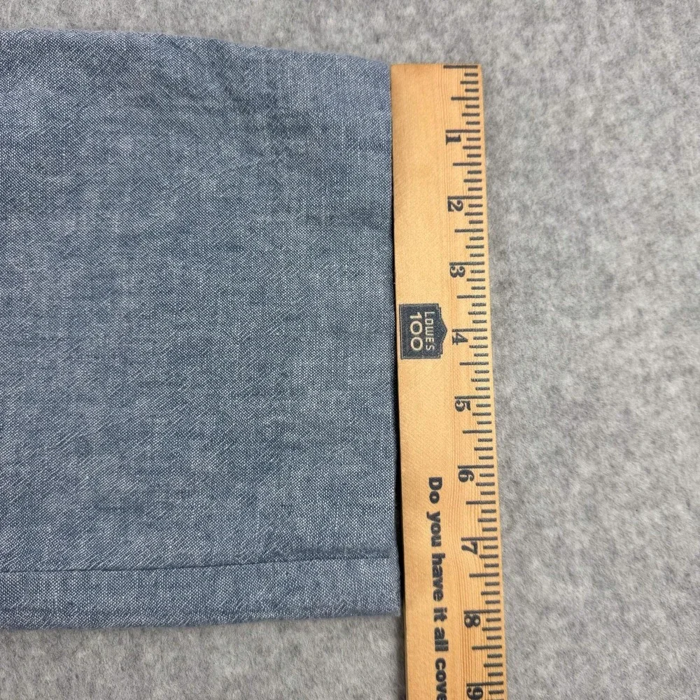 J Crew Pants Mens 36x26 Blue Linen Cotton Lightweight Chambray Summer Casual